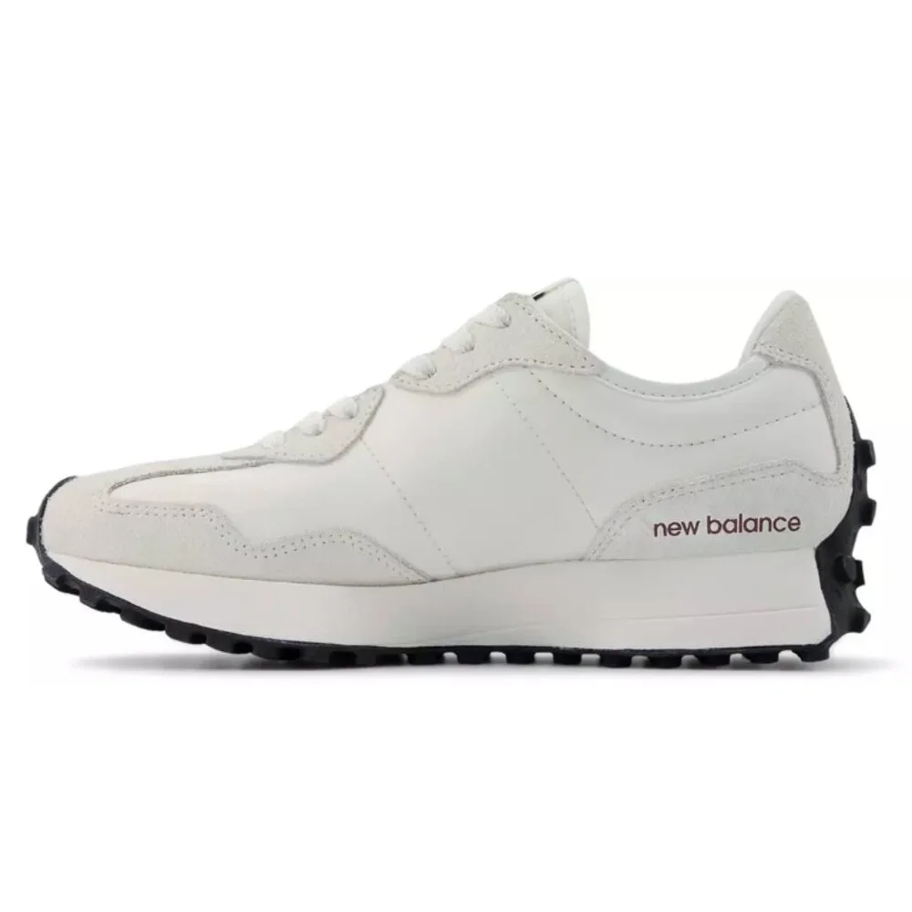 New Balance 327 Women Sneakers Shoes Moonbeam White Burgundy various sizes - Picture 2 of 9